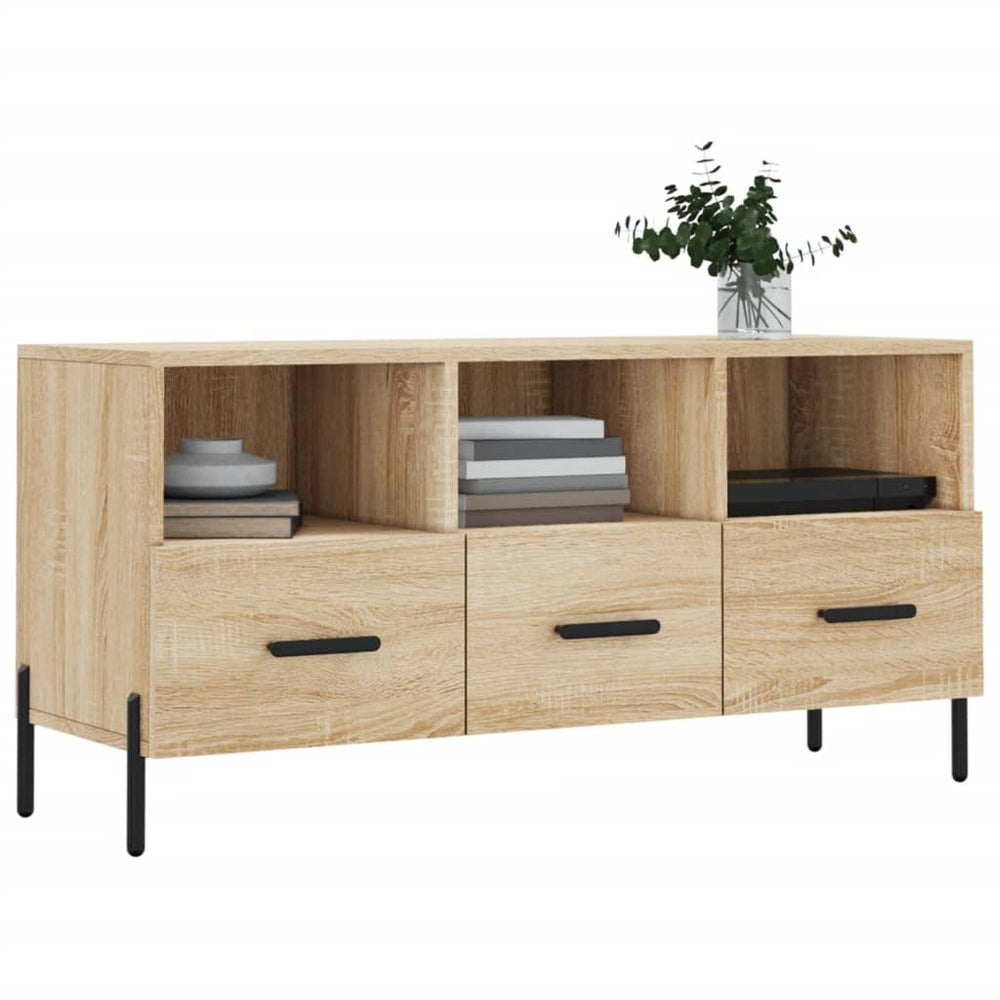 Tv-meubel 102x36x50 cm bewerkt hout sonoma eikenkleurig MeubelReus