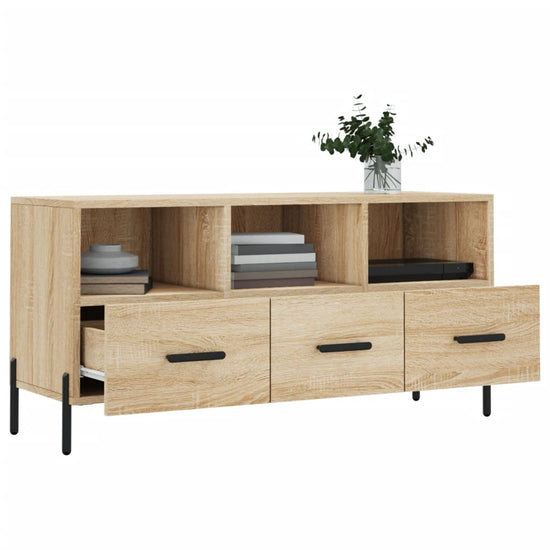 Tv-meubel 102x36x50 cm bewerkt hout sonoma eikenkleurig MeubelReus