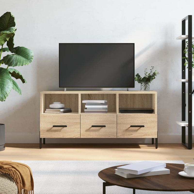 Tv-meubel 102x36x50 cm bewerkt hout sonoma eikenkleurig MeubelReus