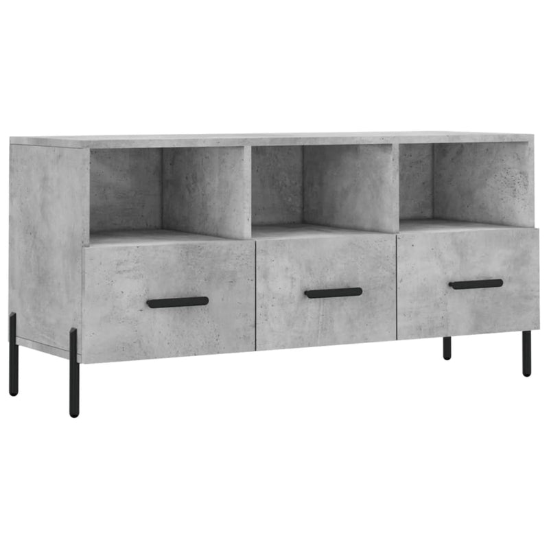 Tv-meubel 102x36x50 cm bewerkt hout betongrijs MeubelReus