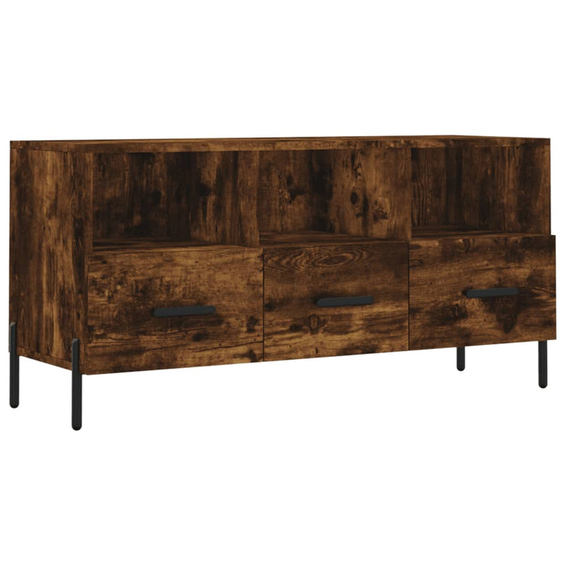 Tv-meubel 102x36x50 cm bewerkt hout gerookt eikenkleurig MeubelReus