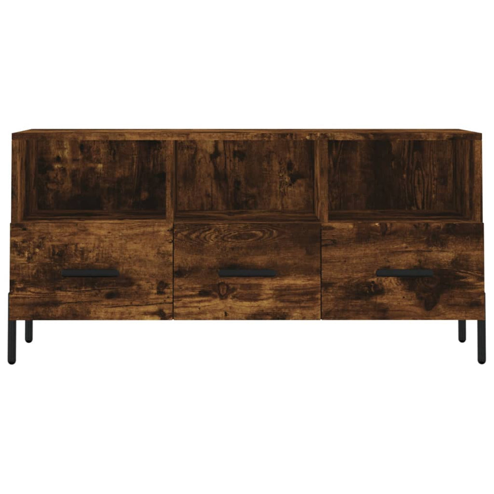 Tv-meubel 102x36x50 cm bewerkt hout gerookt eikenkleurig MeubelReus