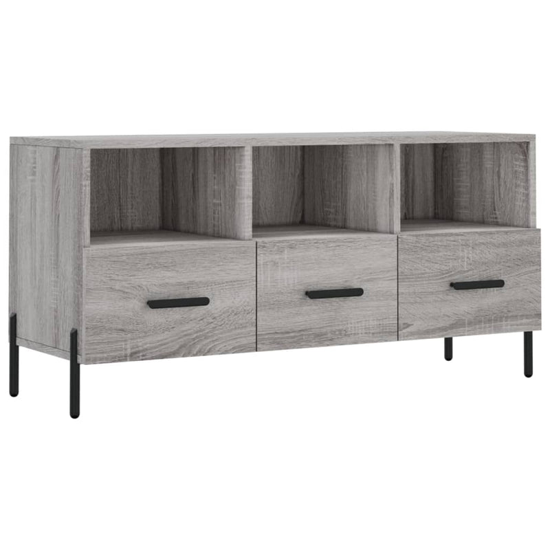 Tv-meubel 102x36x50 cm bewerkt hout grijs sonoma eikenkleurig MeubelReus