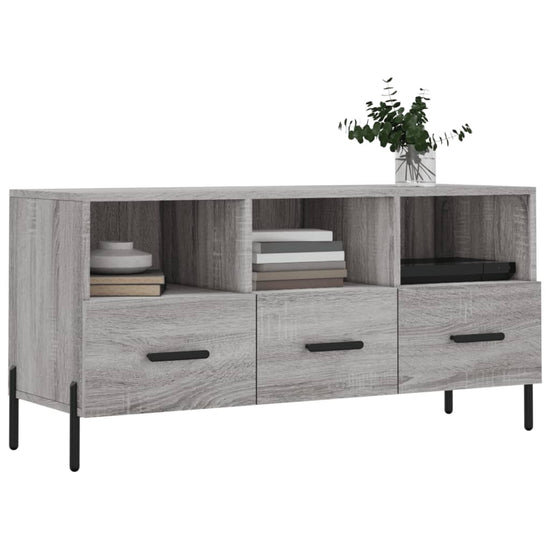 Tv-meubel 102x36x50 cm bewerkt hout grijs sonoma eikenkleurig MeubelReus