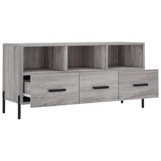 Tv-meubel 102x36x50 cm bewerkt hout grijs sonoma eikenkleurig MeubelReus