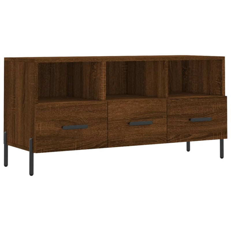 Tv-meubel 102x36x50 cm bewerkt hout bruin eikenkleur MeubelReus