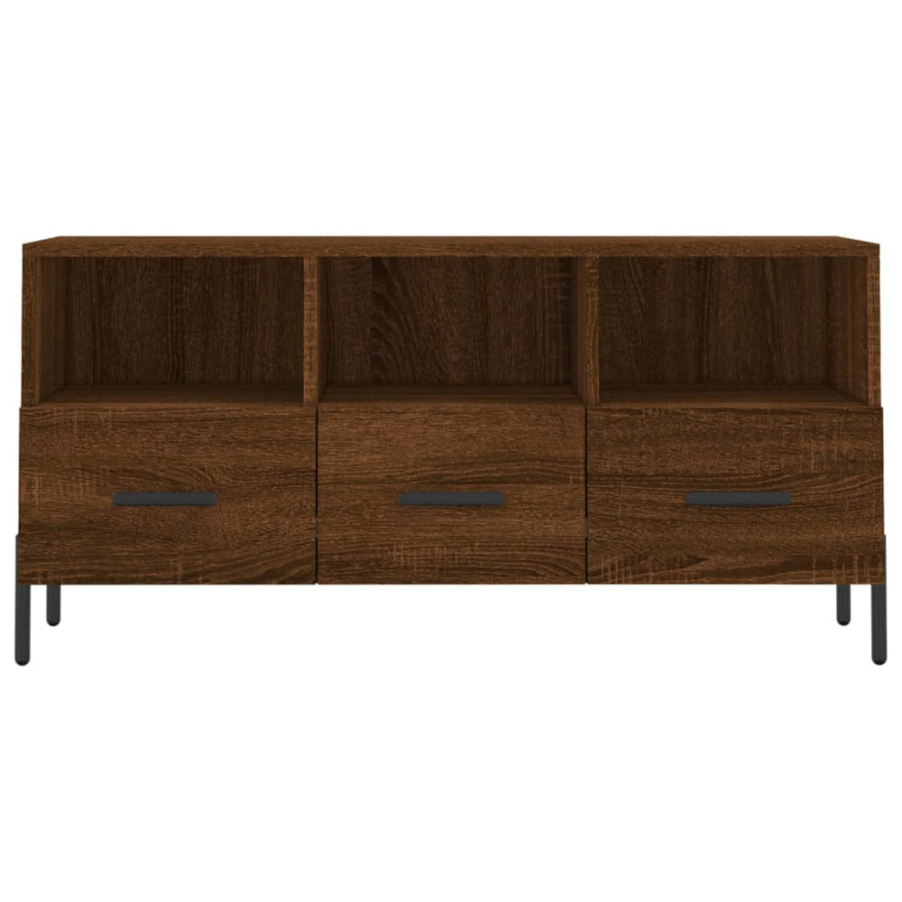 Tv-meubel 102x36x50 cm bewerkt hout bruin eikenkleur MeubelReus