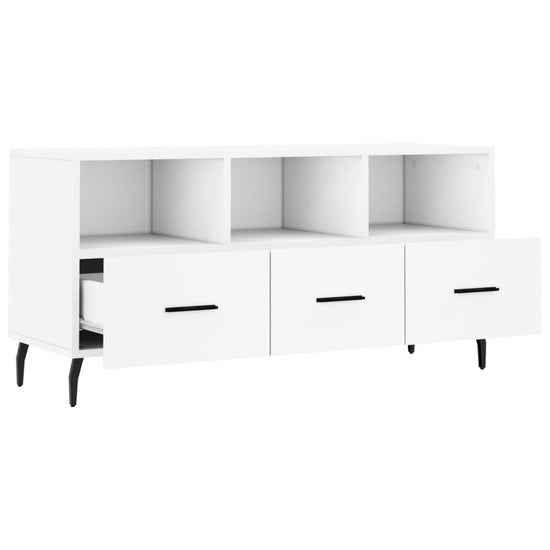 Tv-meubel 102x36x50 cm bewerkt hout wit MeubelReus