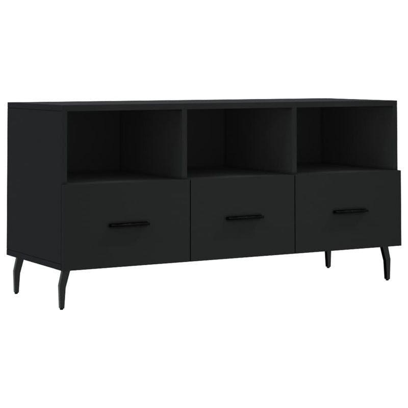 Tv-meubel 102x36x50 cm bewerkt hout zwart MeubelReus