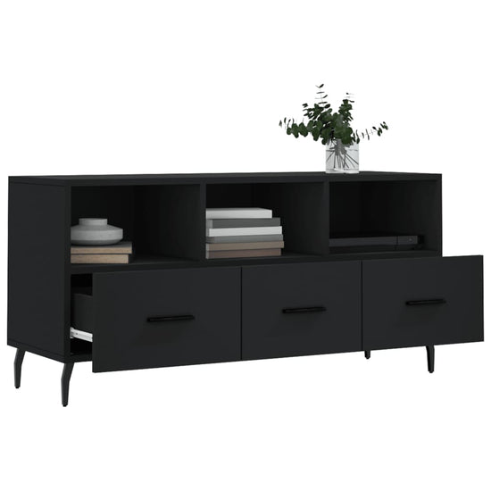 Tv-meubel 102x36x50 cm bewerkt hout zwart MeubelReus