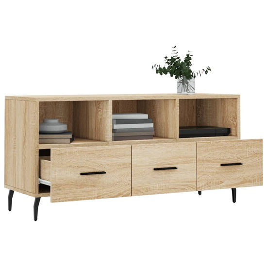 Tv-meubel 102x36x50 cm bewerkt hout sonoma eikenkleurig MeubelReus