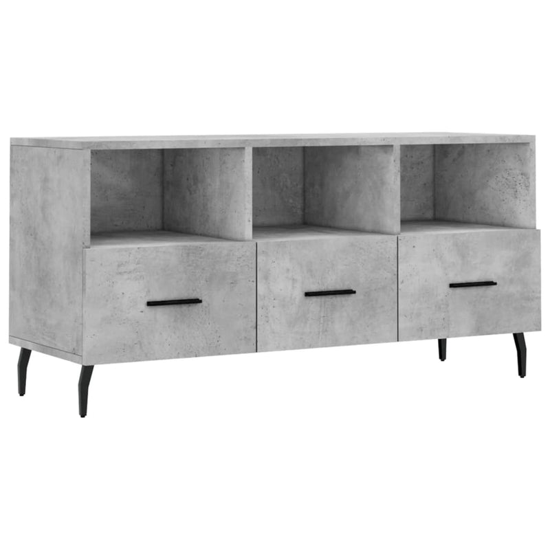 Tv-meubel 102x36x50 cm bewerkt hout betongrijs MeubelReus