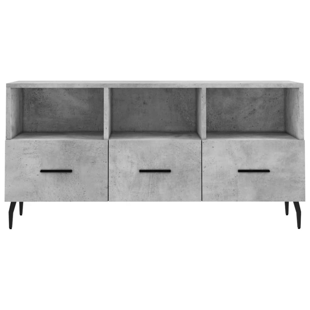 Tv-meubel 102x36x50 cm bewerkt hout betongrijs MeubelReus