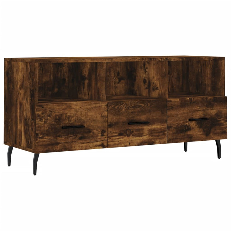 Tv-meubel 102x36x50 cm bewerkt hout gerookt eikenkleurig MeubelReus