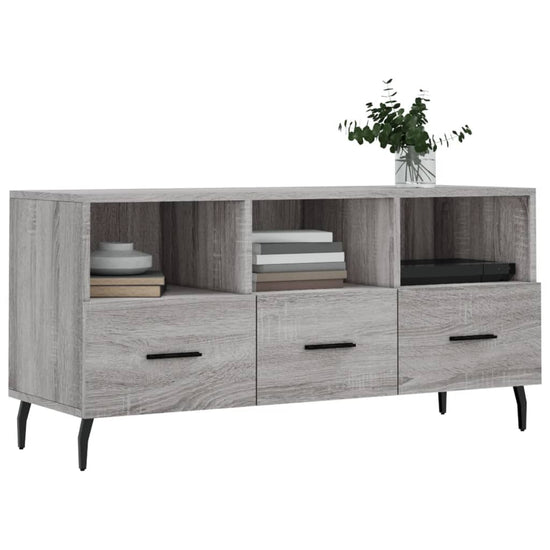 Tv-meubel 102x36x50 cm bewerkt hout grijs sonoma eikenkleurig MeubelReus