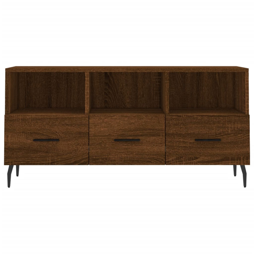 Tv-meubel 102x36x50 cm bewerkt hout bruin eikenkleur MeubelReus