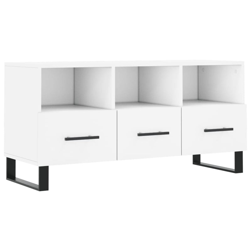 Tv-meubel 102x36x50 cm bewerkt hout wit MeubelReus