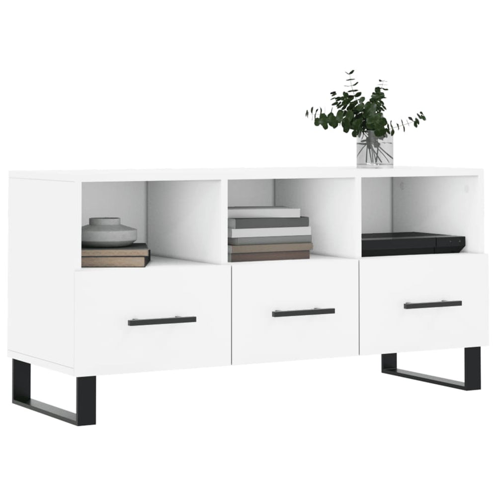 Tv-meubel 102x36x50 cm bewerkt hout wit MeubelReus