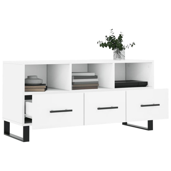 Tv-meubel 102x36x50 cm bewerkt hout wit MeubelReus