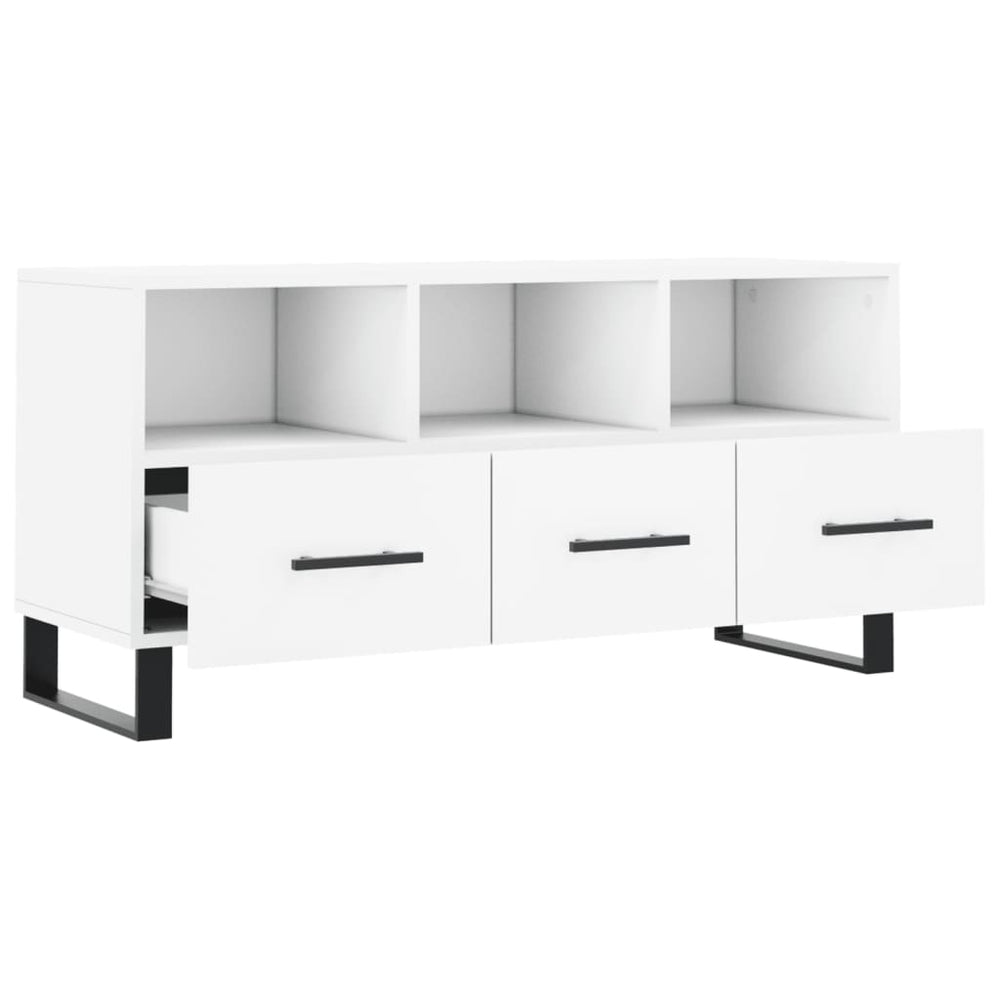 Tv-meubel 102x36x50 cm bewerkt hout wit MeubelReus