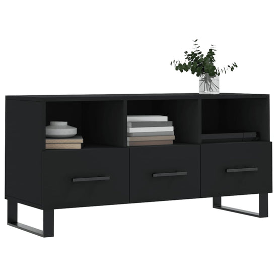 Tv-meubel 102x36x50 cm bewerkt hout zwart MeubelReus