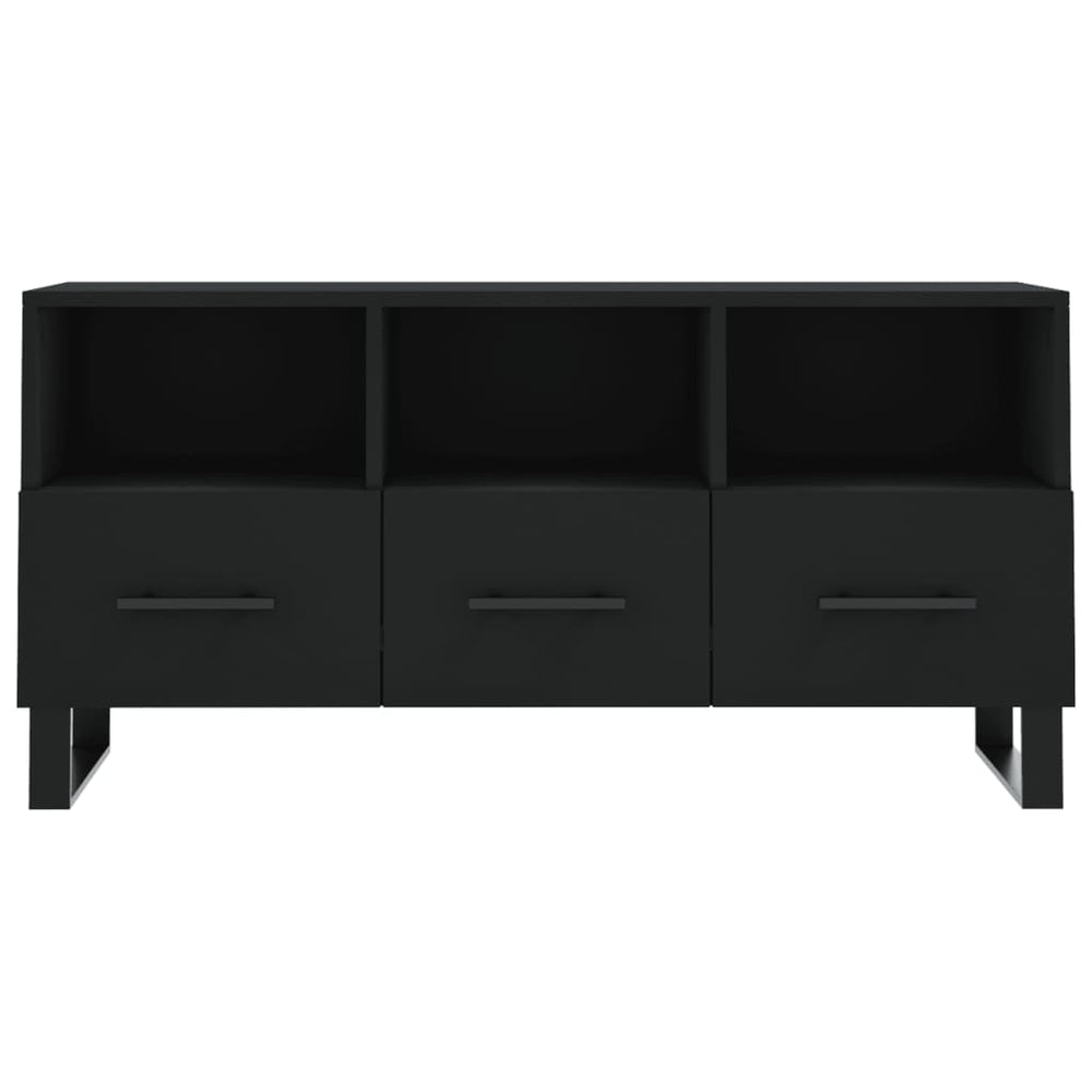 Tv-meubel 102x36x50 cm bewerkt hout zwart MeubelReus