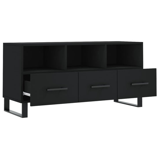 Tv-meubel 102x36x50 cm bewerkt hout zwart MeubelReus