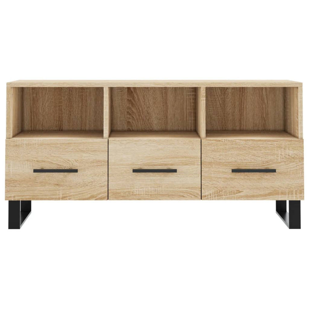Tv-meubel 102x36x50 cm bewerkt hout sonoma eikenkleurig MeubelReus