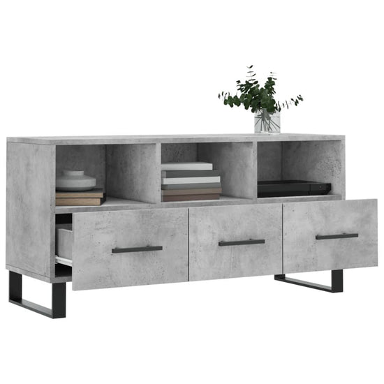 Tv-meubel 102x36x50 cm bewerkt hout betongrijs MeubelReus