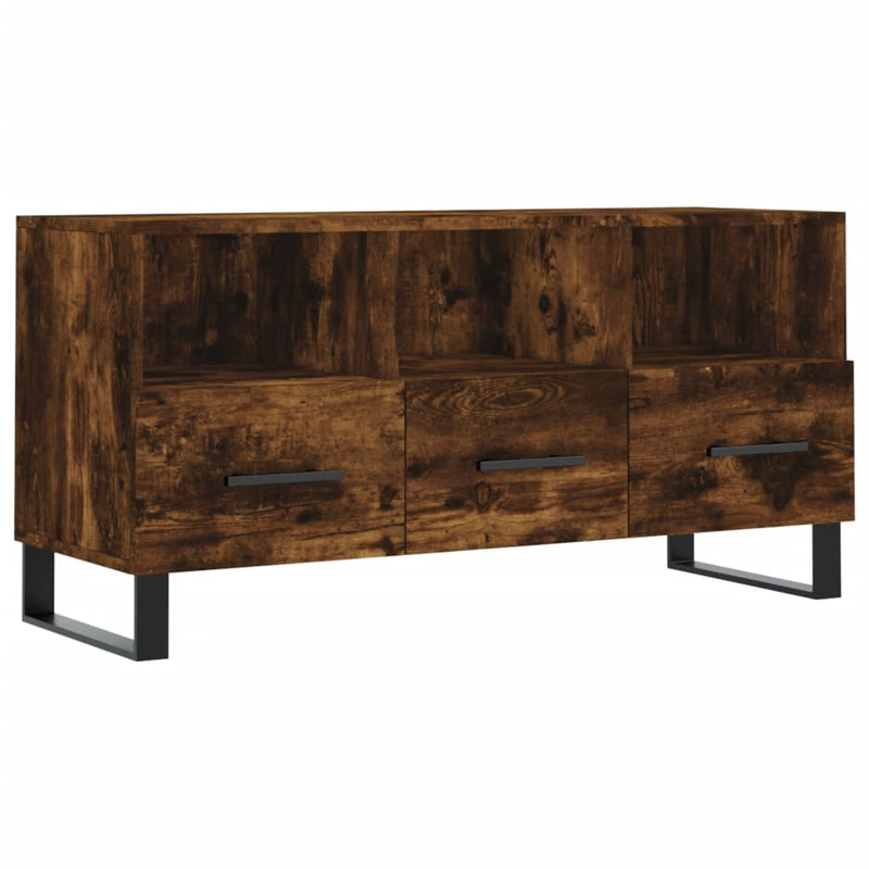 Tv-meubel 102x36x50 cm bewerkt hout gerookt eikenkleurig MeubelReus