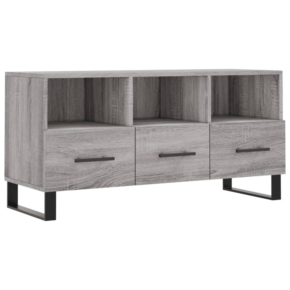 Tv-meubel 102x36x50 cm bewerkt hout grijs sonoma eikenkleurig MeubelReus