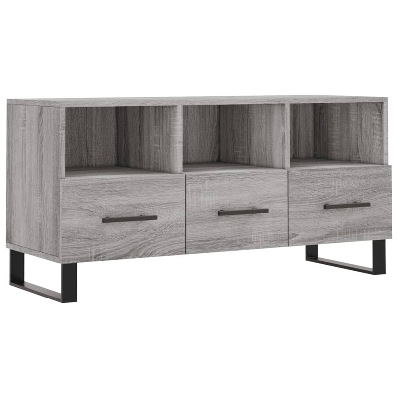 Tv-meubel 102x36x50 cm bewerkt hout grijs sonoma eikenkleurig MeubelReus