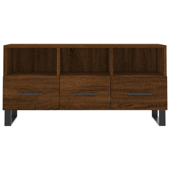 Tv-meubel 102x36x50 cm bewerkt hout bruin eikenkleur MeubelReus