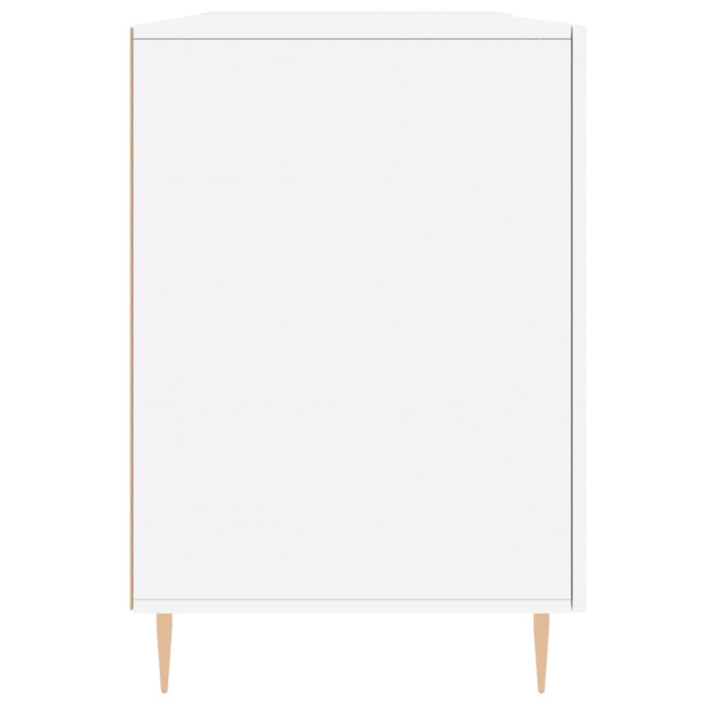 Bureau 140x50x75 cm bewerkt hout wit MeubelReus