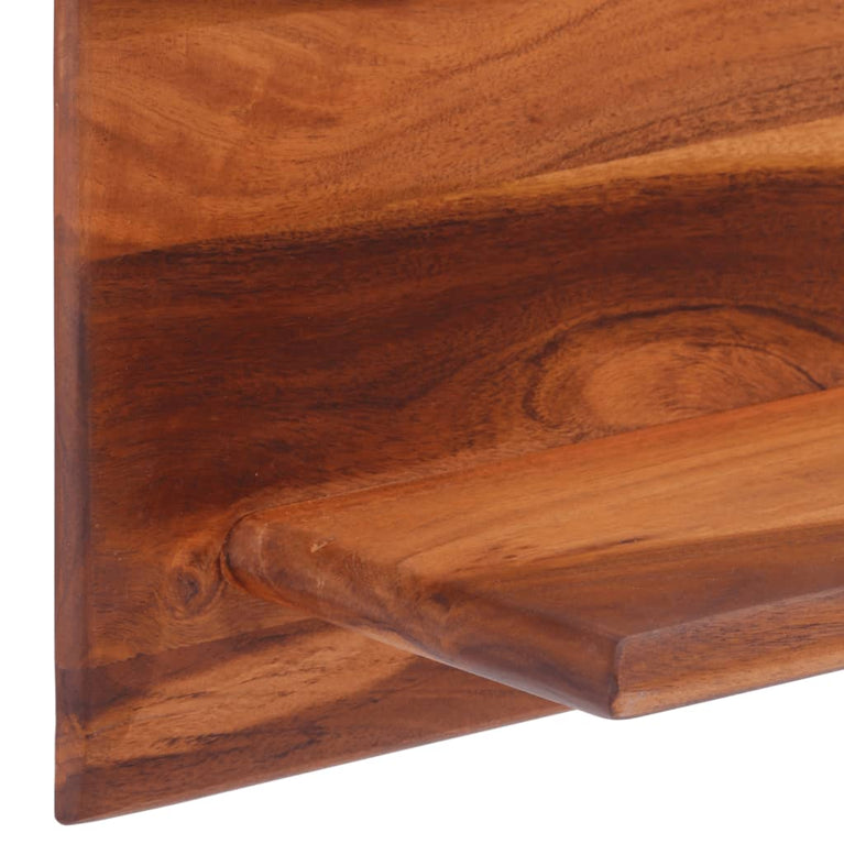 Wandschappen 2 st 112x20x26 cm massief acaciahout MeubelReus