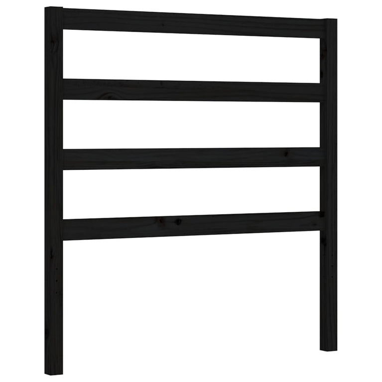Bedframe met hoofdbord massief hout zwart 2FT6 Small Single