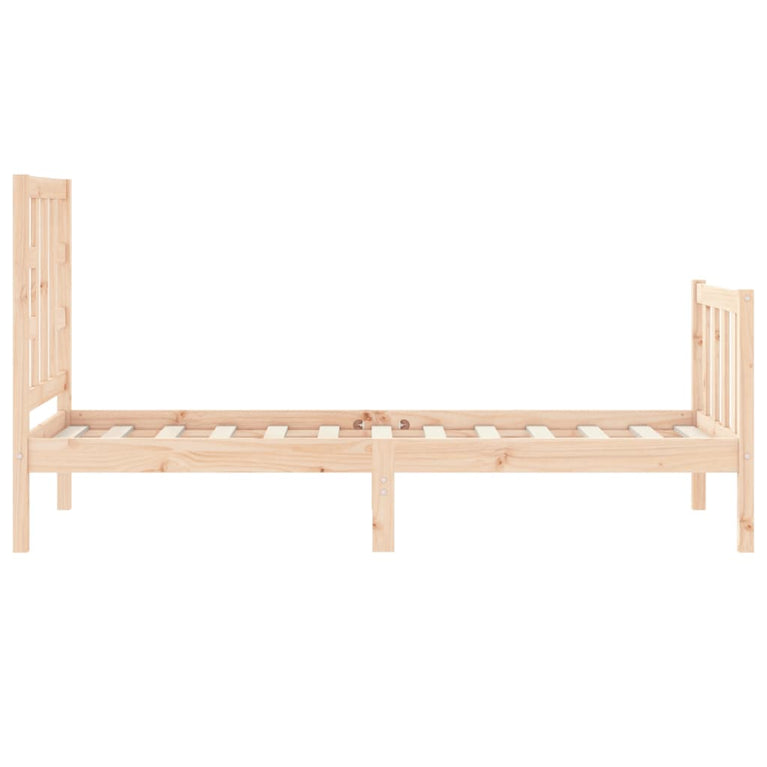 Bedframe met hoofdbord massief hout 2FT6 Small Single
