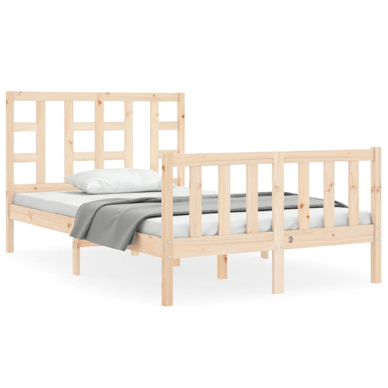 Bedframe met hoofdbord massief hout 4FT Small Double
