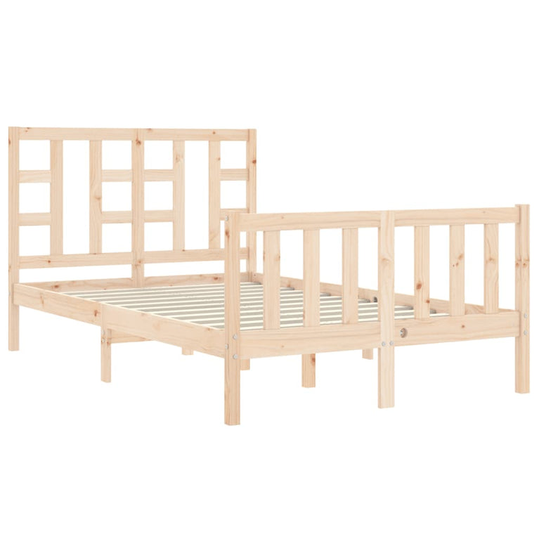 Bedframe met hoofdbord massief hout 4FT Small Double