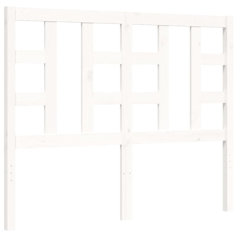 Bedframe met hoofdbord massief hout wit 4FT Small Double