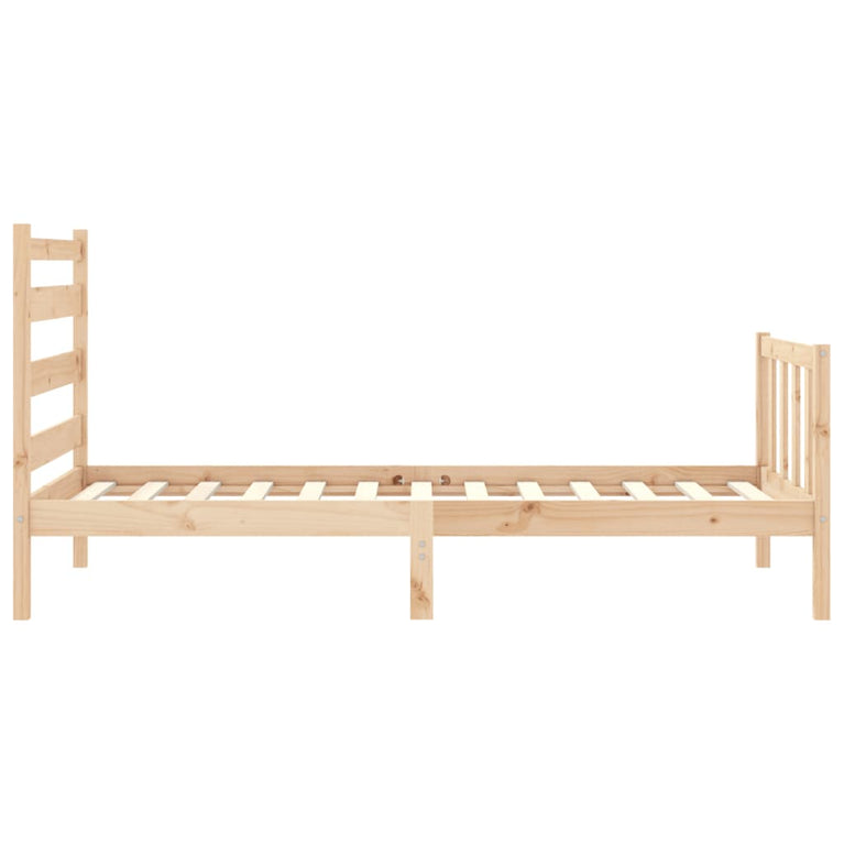 Bedframe met hoofdbord massief hout 2FT6 Small Single