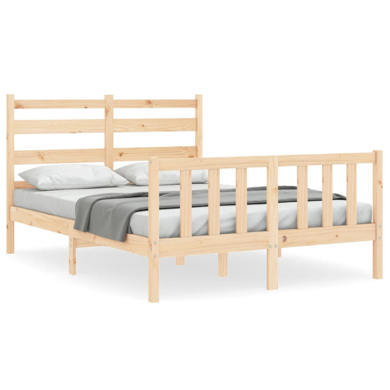 Bedframe met hoofdbord massief hout 4FT Small Double