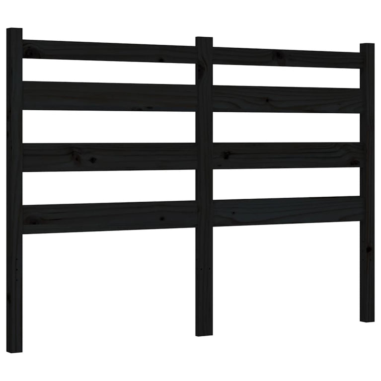 Bedframe met hoofdbord massief hout zwart 4FT Small Double