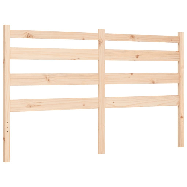 Bedframe met hoofdbord massief hout 160x200 cm