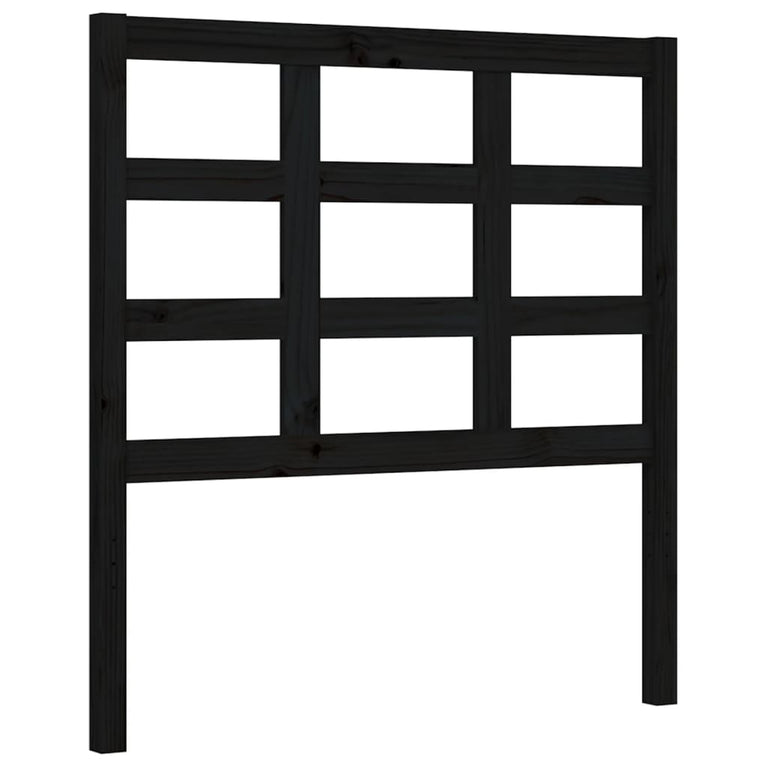 Bedframe met hoofdbord massief hout zwart 2FT6 Small Single