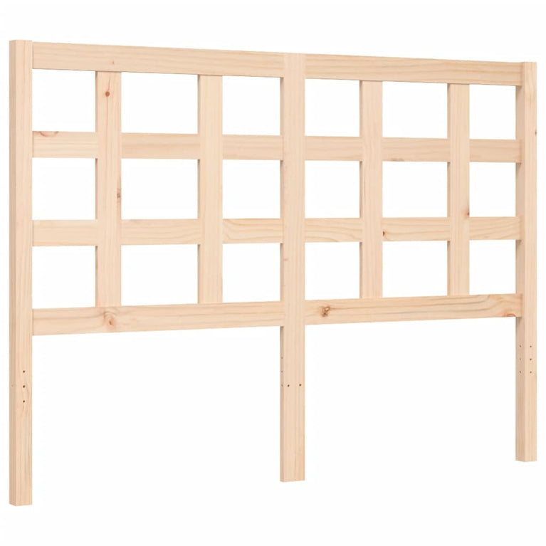 Bedframe met hoofdbord massief hout 120x200 cm