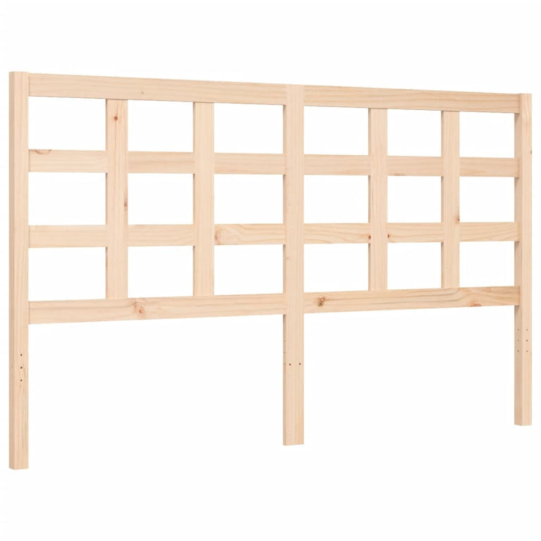 Bedframe met hoofdbord massief hout 160x200 cm