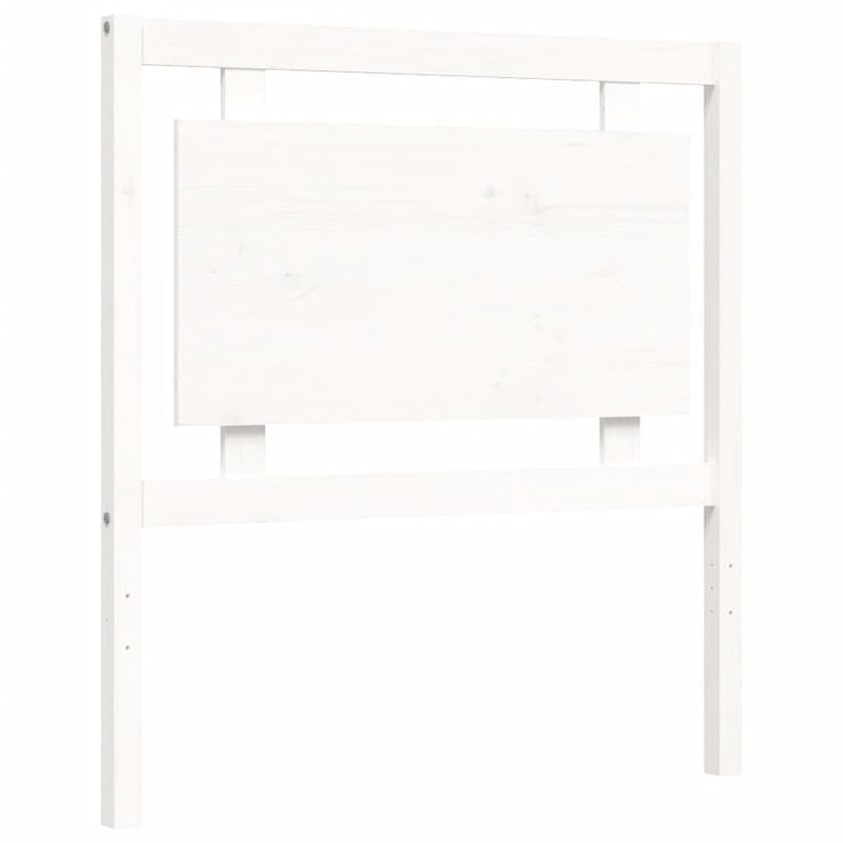 Bedframe met hoofdbord massief hout wit 2FT6 Small Single