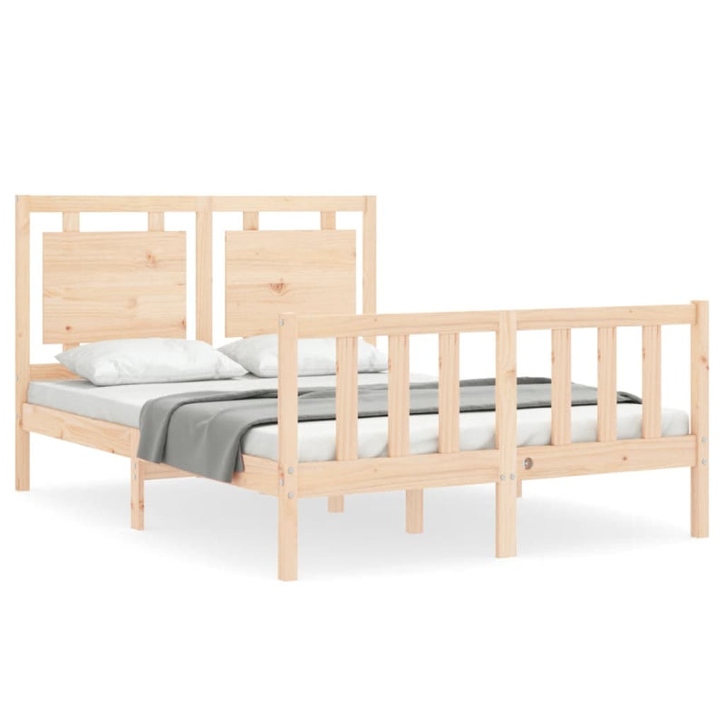 Bedframe met hoofdbord massief hout 4FT Small Double
