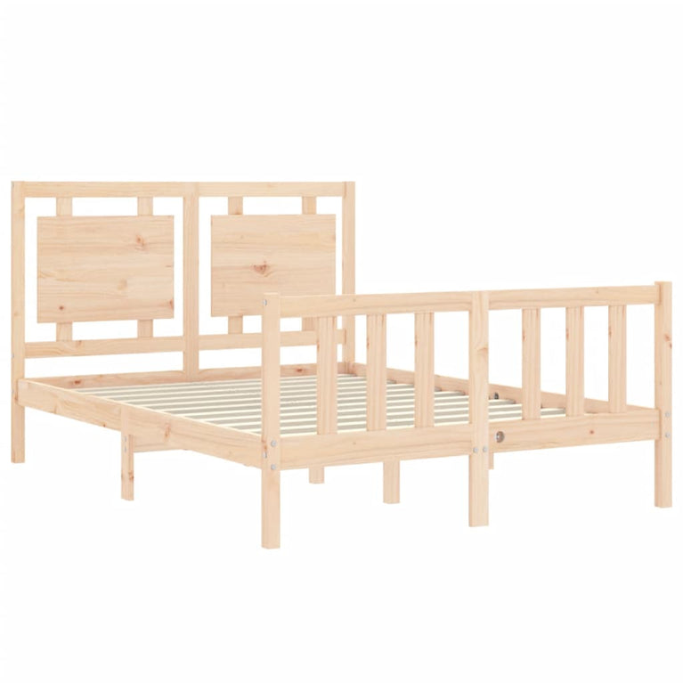 Bedframe met hoofdbord massief hout 4FT Small Double